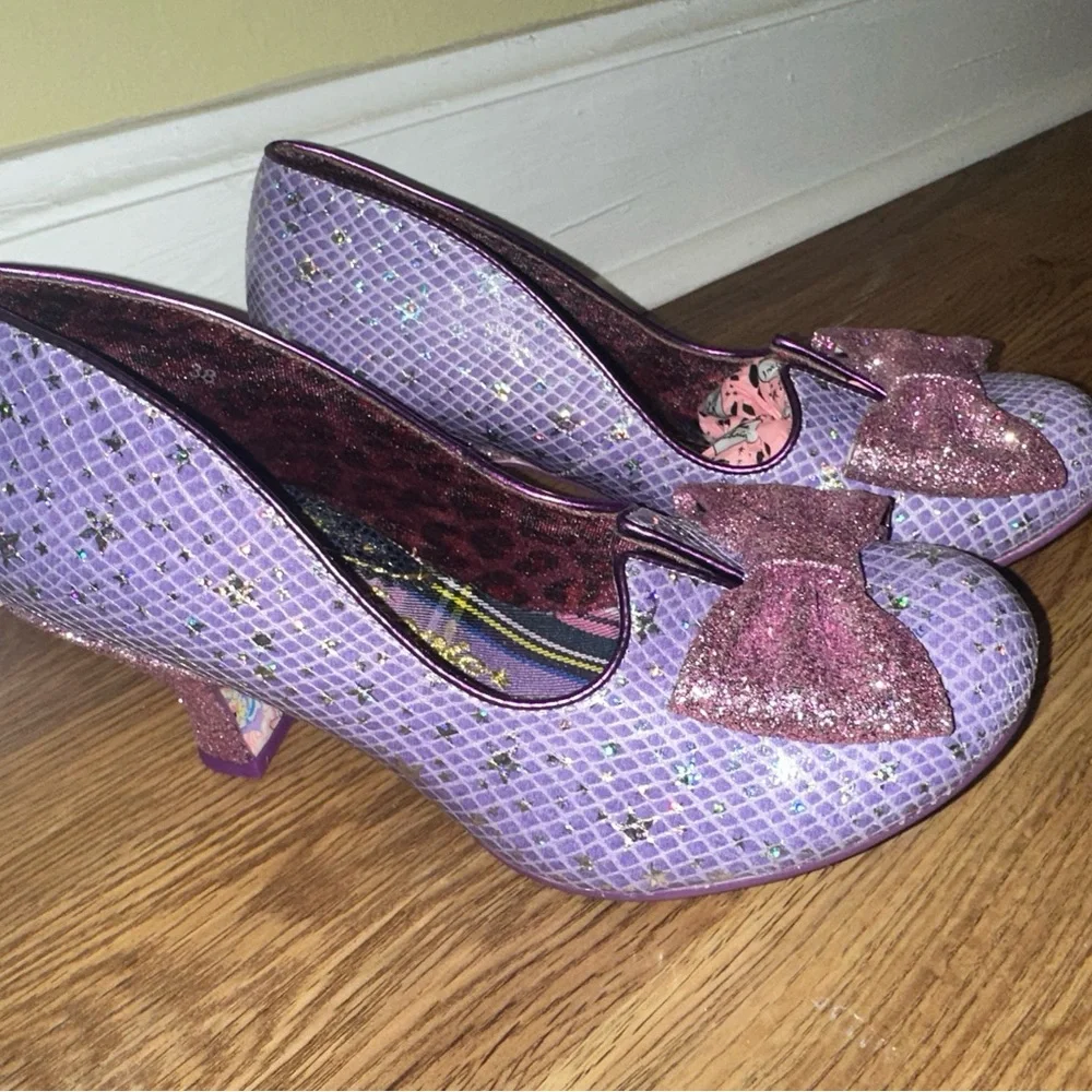 NEW Irregular Choice Dazzle Razzle Lilac Haze Euro 38 US Size 7 Heels Handmade - Picture 4 of 8
